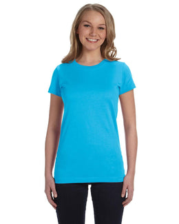 LAT Ladies Fine Jersey T-Shirt 3616 | Aqua - Front