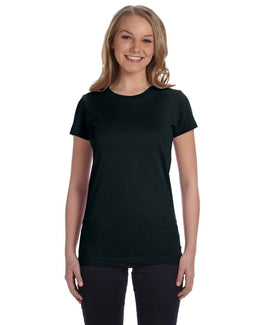 LAT Ladies Fine Jersey T-Shirt 3616 | Black - Front