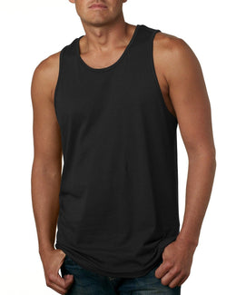 Next Level Mens Cotton Tank 3633 | Black - Front