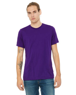 Bella+Canvas Mens Poly-Cotton Short Sleeve T-Shirt 3650 | Team Purple - Front