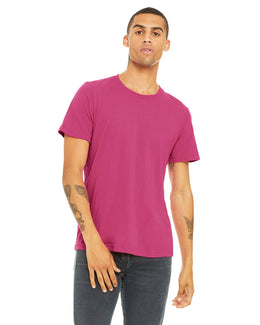 Bella+Canvas Mens Poly-Cotton Short Sleeve T-Shirt 3650 | Berry - Front
