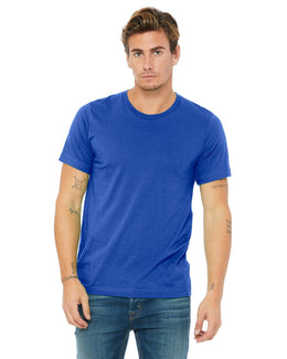 Bella+Canvas Mens Poly-Cotton Short Sleeve T-Shirt 3650 | True Royal - Front