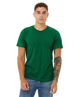 Bella+Canvas Mens Poly-Cotton Short Sleeve T-Shirt 3650 | Kelly - Front