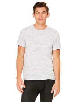 Bella+Canvas Mens Poly-Cotton Short Sleeve T-Shirt 3650 | White Marble - Front