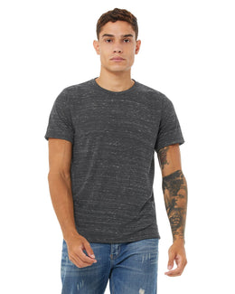 Bella+Canvas Mens Poly-Cotton Short Sleeve T-Shirt 3650 | Charcoal Marble - Front