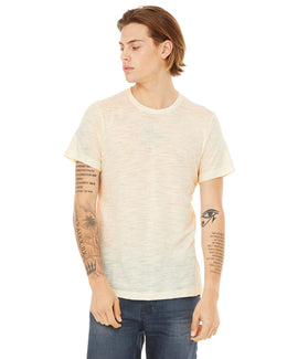 Bella+Canvas Mens Poly-Cotton Short Sleeve T-Shirt 3650 | Natural Slub - Front