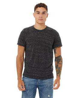Bella+Canvas Mens Poly-Cotton Short Sleeve T-Shirt 3650 | Black Marble - Front