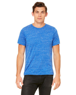 Bella+Canvas Mens Poly-Cotton Short Sleeve T-Shirt 3650 | True Royal Mrble - Front