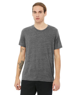 Bella+Canvas Mens Poly-Cotton Short Sleeve T-Shirt 3650 | Asphalt Slub - Front