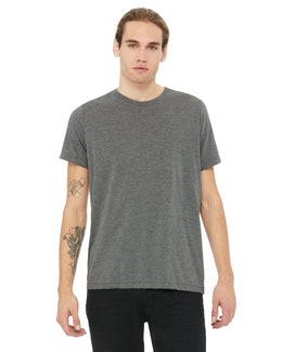 Bella+Canvas Mens Poly-Cotton Short Sleeve T-Shirt 3650 | Dp Hthr Speckled - Front