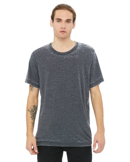 Bella+Canvas Mens Poly-Cotton Short Sleeve T-Shirt 3650 | Grey Acid Wash - Front