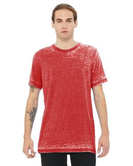 Bella+Canvas Mens Poly-Cotton Short Sleeve T-Shirt 3650 | Red Acid Wash - Front