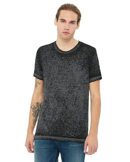 Bella+Canvas Mens Poly-Cotton Short Sleeve T-Shirt 3650 | Black Acid Wash - Front