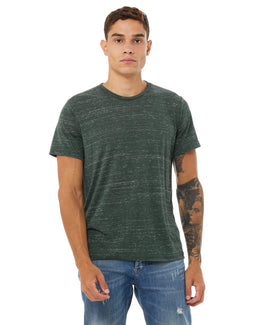 Bella+Canvas Mens Poly-Cotton Short Sleeve T-Shirt 3650 | Forest Marble - Front