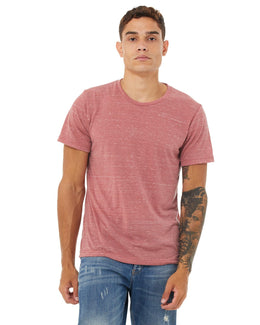 Bella+Canvas Mens Poly-Cotton Short Sleeve T-Shirt 3650 | Mauve Marble - Front