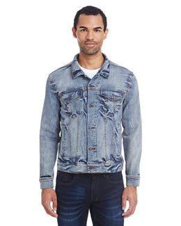 Threadfast Apparel Unisex Denim Jacket 370J | Light Denim - Front