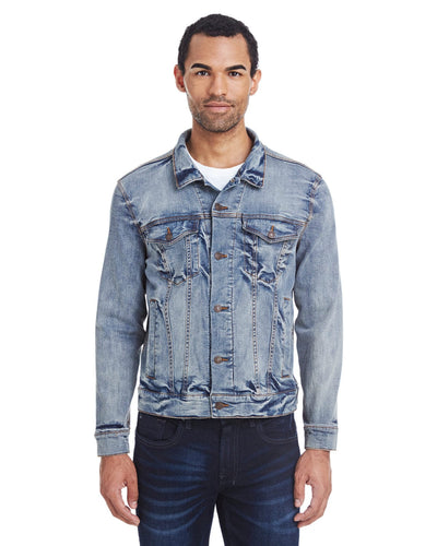 Threadfast Apparel Unisex Denim Jacket 370J | Light Denim - Front