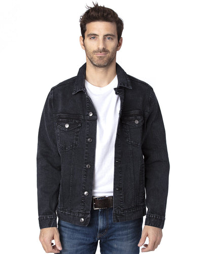 Threadfast Apparel Unisex Denim Jacket 370J | Black Denim - Front