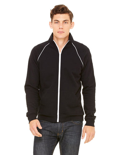 Bella+Canvas Track Jacket 3710 | Black/ White - Front