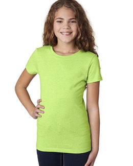 Next Level Girls Princess CVC Tee 3712 | Neon Hthr Green - Front