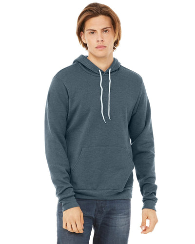 Bella+Canvas Unisex Sponge Fleece Pullover Hoodie 3719 | Heather Slate - Front
