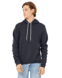 Bella+Canvas Unisex Sponge Fleece Pullover Hoodie 3719 | Heather Navy - Front