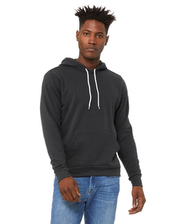 Bella+Canvas Unisex Sponge Fleece Pullover Hoodie 3719 | Dtg Dark Grey - Front
