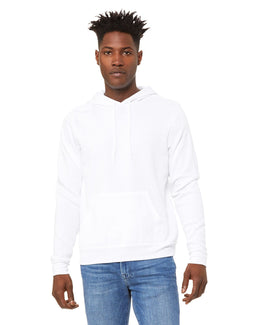 Bella+Canvas Unisex Sponge Fleece Pullover Hoodie 3719 | Dtg White - Front
