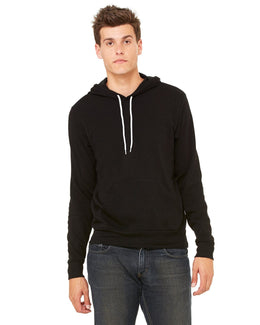 Bella+Canvas Unisex Sponge Fleece Pullover Hoodie 3719 | Black - Front