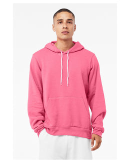 Bella+Canvas Unisex Sponge Fleece Pullover Hoodie 3719 | Hthr Charity Pnk - Front