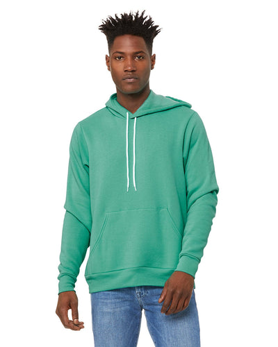 Bella+Canvas Unisex Sponge Fleece Pullover Hoodie 3719 | Teal - Front