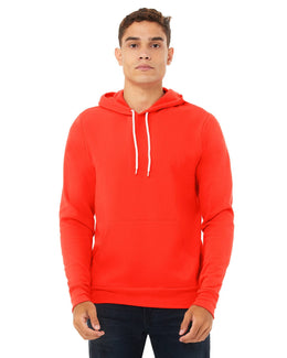 Bella+Canvas Unisex Sponge Fleece Pullover Hoodie 3719 | Poppy - Front
