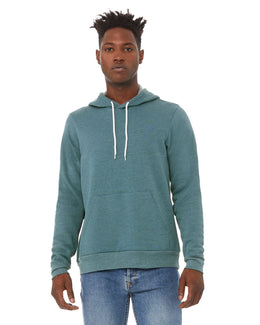 Bella+Canvas Unisex Sponge Fleece Pullover Hoodie 3719 | Hthr Deep Teal - Front