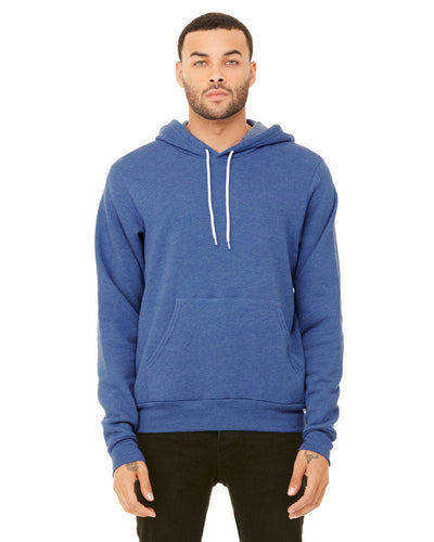 Bella+Canvas Unisex Sponge Fleece Pullover Hoodie 3719 | Heather True Roy - Front