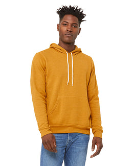 Bella+Canvas Unisex Sponge Fleece Pullover Hoodie 3719 | Heather Mustard - Front