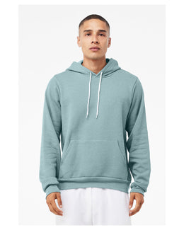 Bella+Canvas Unisex Sponge Fleece Pullover Hoodie 3719 | Hthr Blue Lagoon - Front