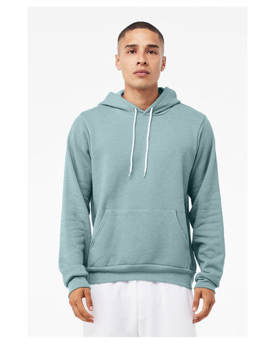 Bella+Canvas Unisex Sponge Fleece Pullover Hoodie 3719 | Hthr Blue Lagoon - Front