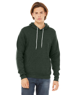 Bella+Canvas Unisex Sponge Fleece Pullover Hoodie 3719 | Heather Forest - Front