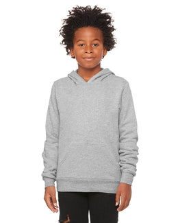 Bella+Canvas Youth Sponge Fleece Pullover Hooded Sweatshirt 3719Y | Athletic Heather - Front