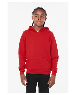 Bella+Canvas Youth Sponge Fleece Pullover Hooded Sweatshirt 3719Y | Red - Front