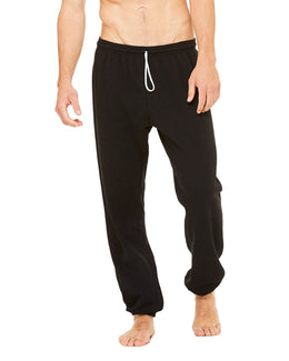Bella+Canvas Unisex Sponge Fleece Long Scrunch Pant 3737 | Black - Front
