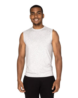 Threadfast Apparel Unisex Impact Tank 382T | Heather Grey - Front