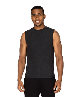 Threadfast Apparel Unisex Impact Tank 382T | Black Heather - Front