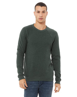 Bella+Canvas Triblend Unisex Crewneck Sweatshirt 3901 | Heather Forest - Front