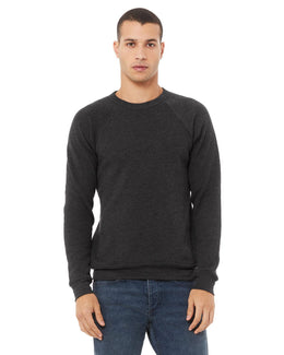 Bella+Canvas Triblend Unisex Crewneck Sweatshirt 3901 | Dark Grey Hthr - Front