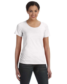 Anvil Ladies Sheer Scoop Neck T-Shirt 391A | White - Front