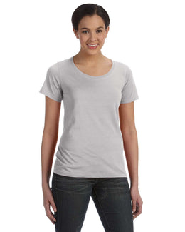 Anvil Ladies Sheer Scoop Neck T-Shirt 391A | Silver - Front