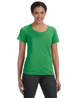 Anvil Ladies Sheer Scoop Neck T-Shirt 391A | Green Apple - Front