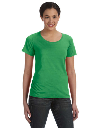 Anvil Ladies Sheer Scoop Neck T-Shirt 391A | Green Apple - Front
