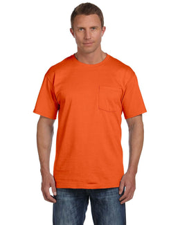 Fruit of the Loom Cotton Pocket T-Shirt 3931P | Burnt Orange - Front